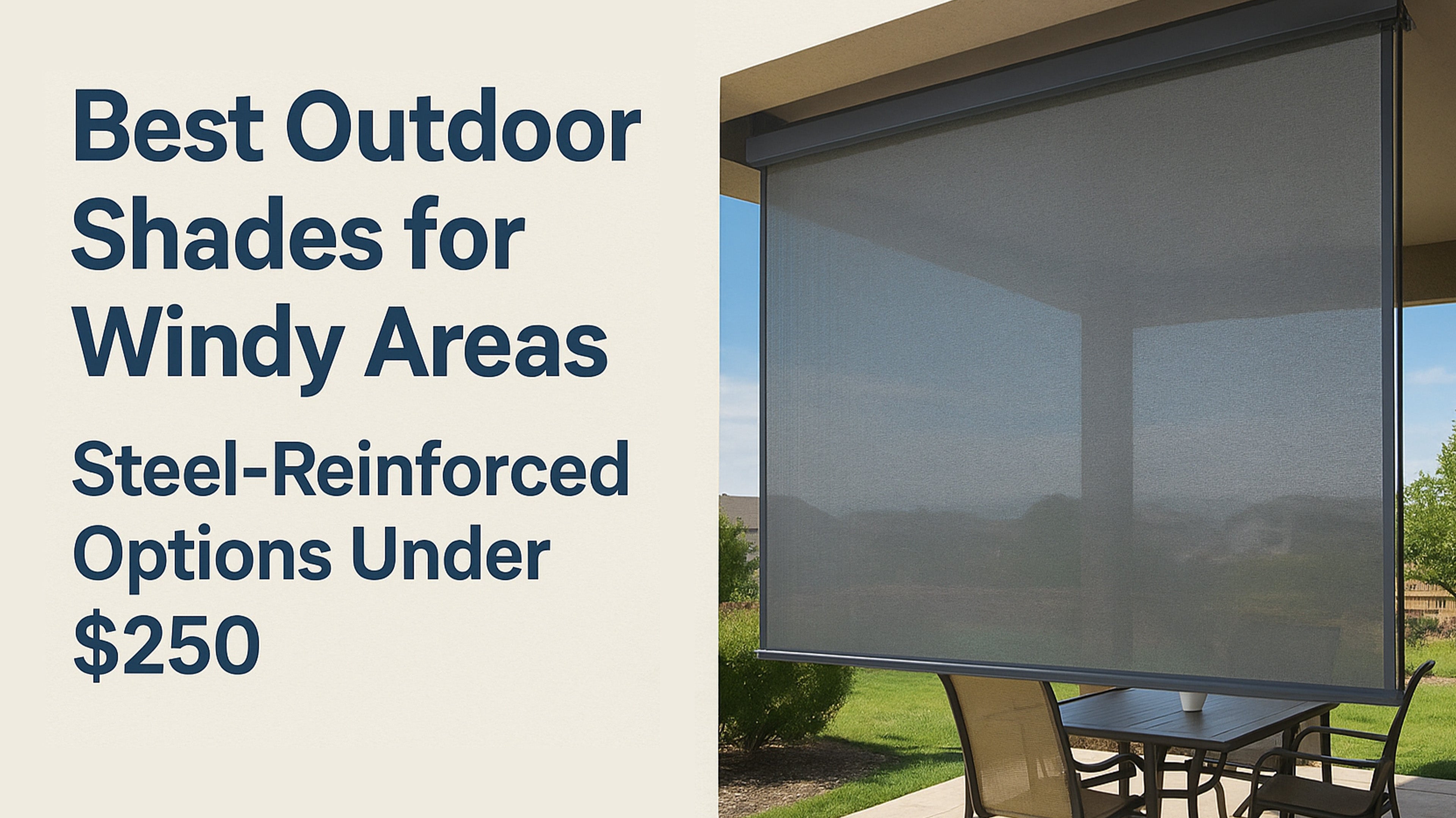 Best Outdoor Shades for Windy Areas Steel-Reinforced Options Under $250