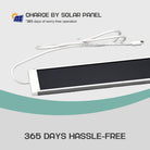Charge by solar panel