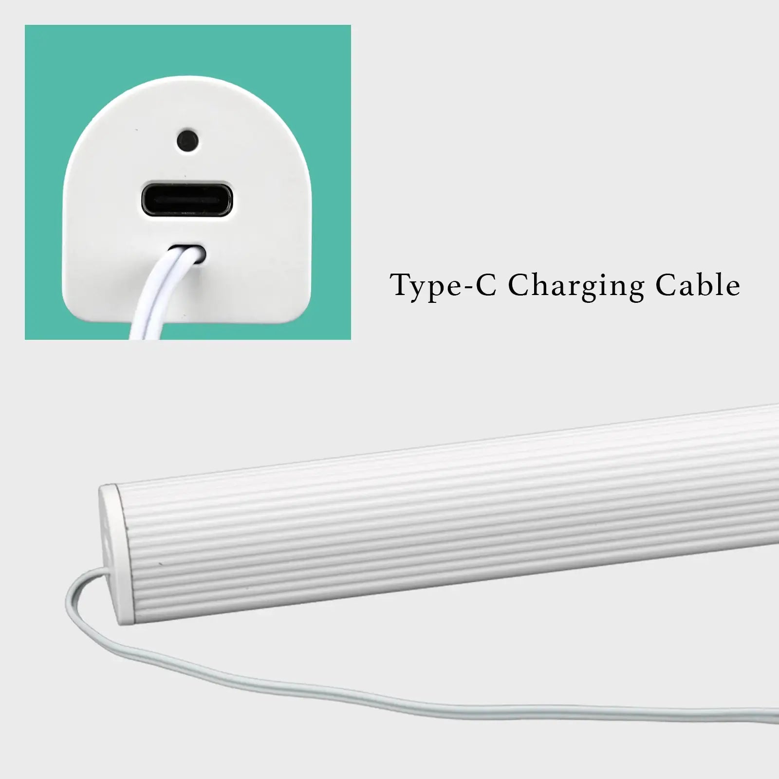 BlindsMagic Cellular Shades Battery Stick Type-C Charging Port Close-Up
