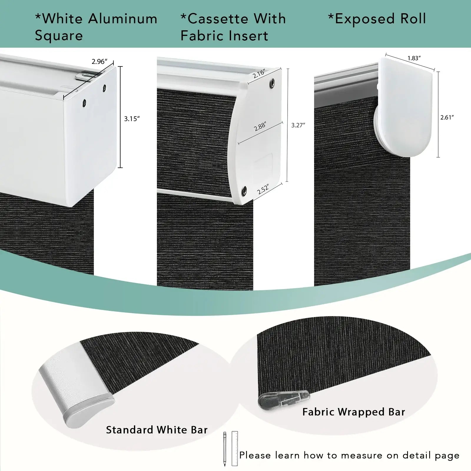 BlindsMagic Smart Motorized Roller Shades 100% Blackout Klamath – Custom Size Inside Outside Mount Headrail