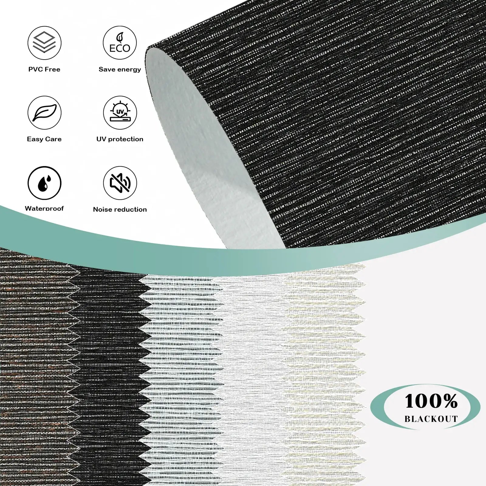 BlindsMagic Smart Motorized Roller Shades 100% Blackout Klamath – PVC Free UV Protection Waterproof Nursery