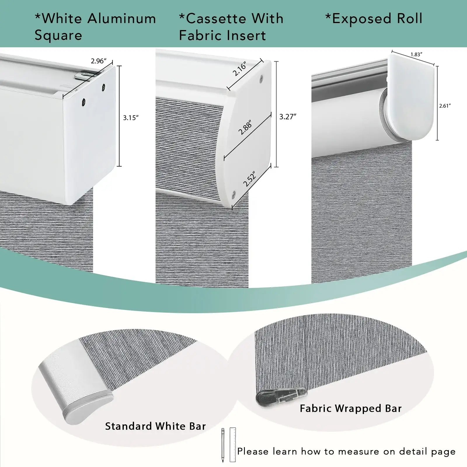 BlindsMagic motorized roller shades headrail options aluminum cassette exposed roll- Hawthron