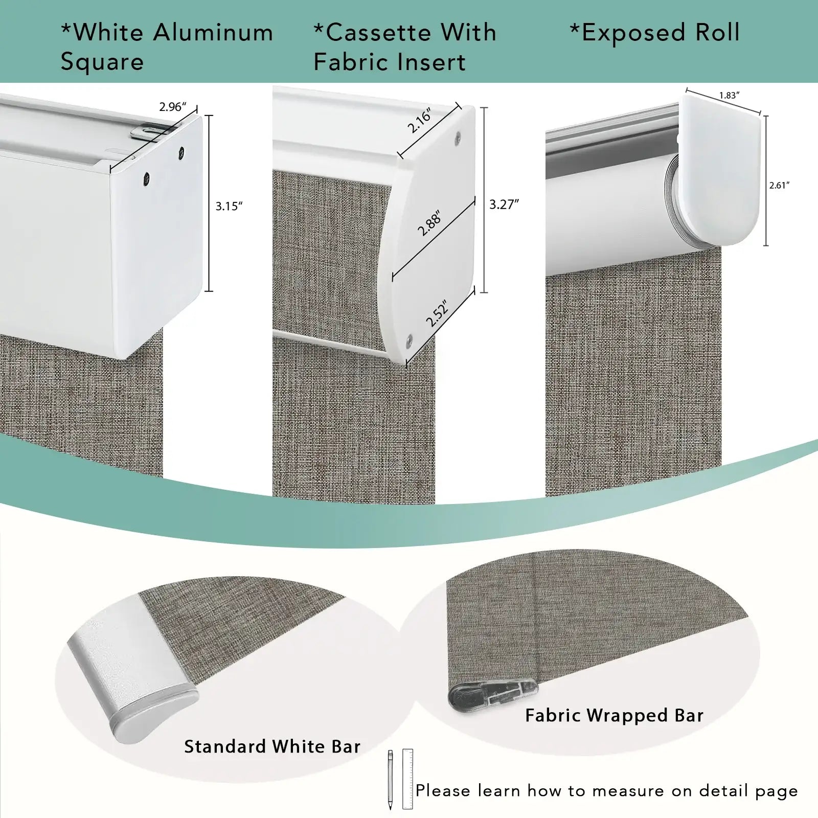 BlindsMagic motorized roller shades headrail options aluminum cassette exposed roll - Torrance