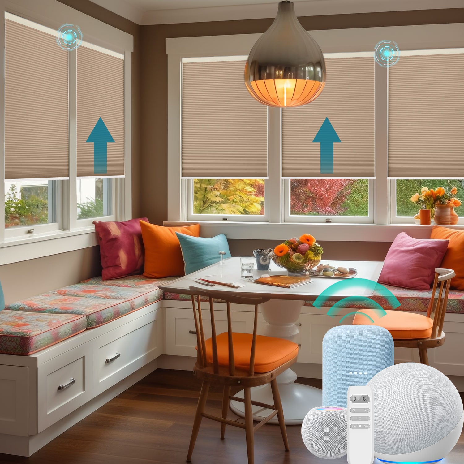 BlindsMagic Motorized Cellular Shades 100% Blackout