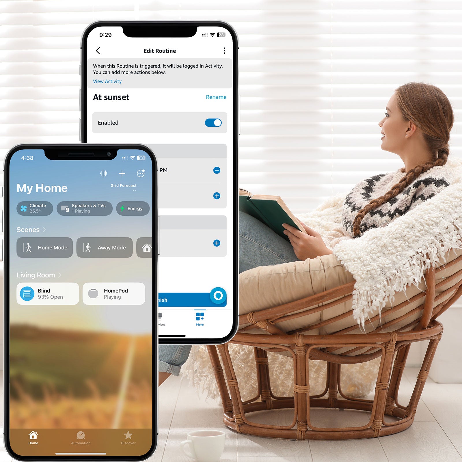 Smart Motorized Sheer Shades
