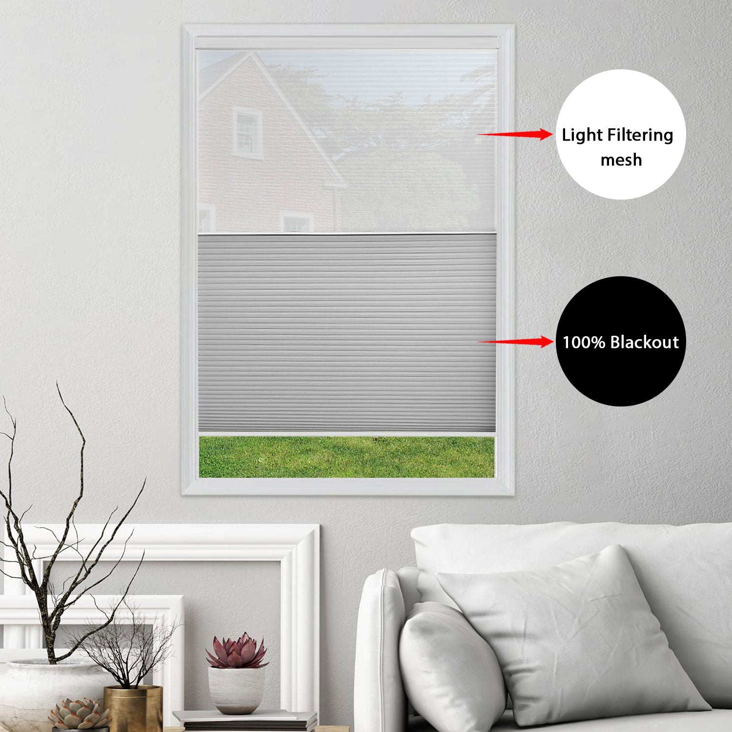 BlindsMagic Day and Night Motorized Cellular Shades - BlindsMagic