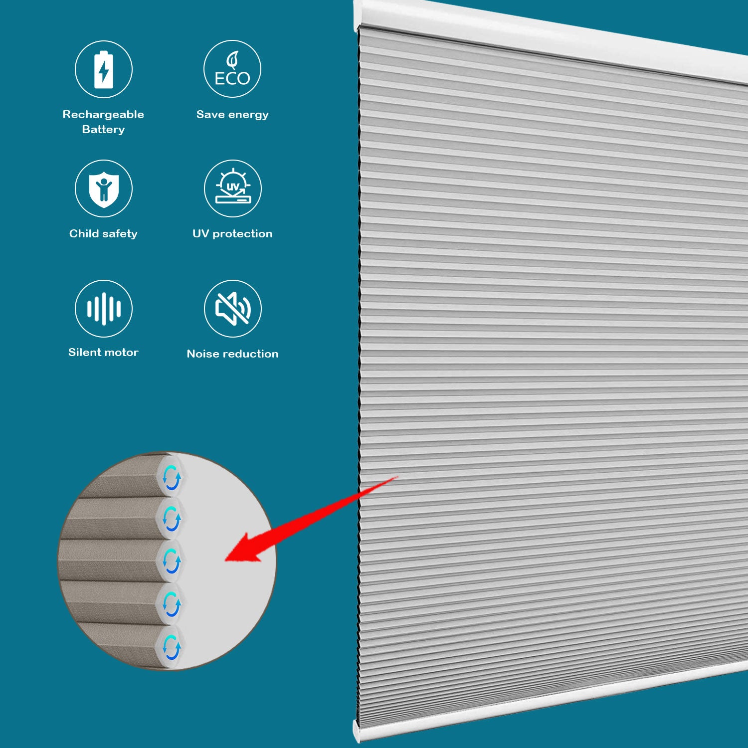 Light Filtering Motorized Cellular Shades