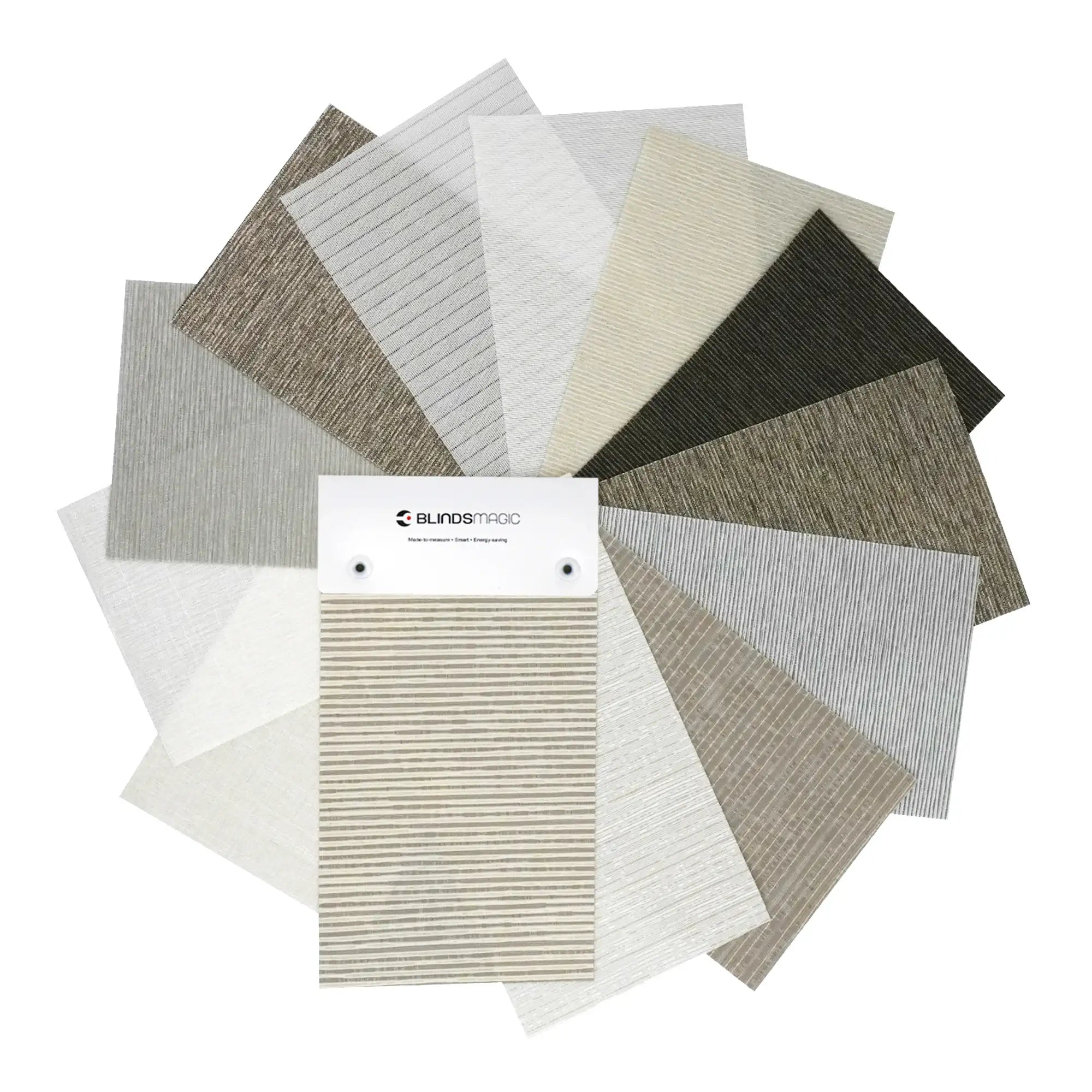 BlindsMagic Roller Shades Light Filtering Fabric Samples – Neutral Color Swatches