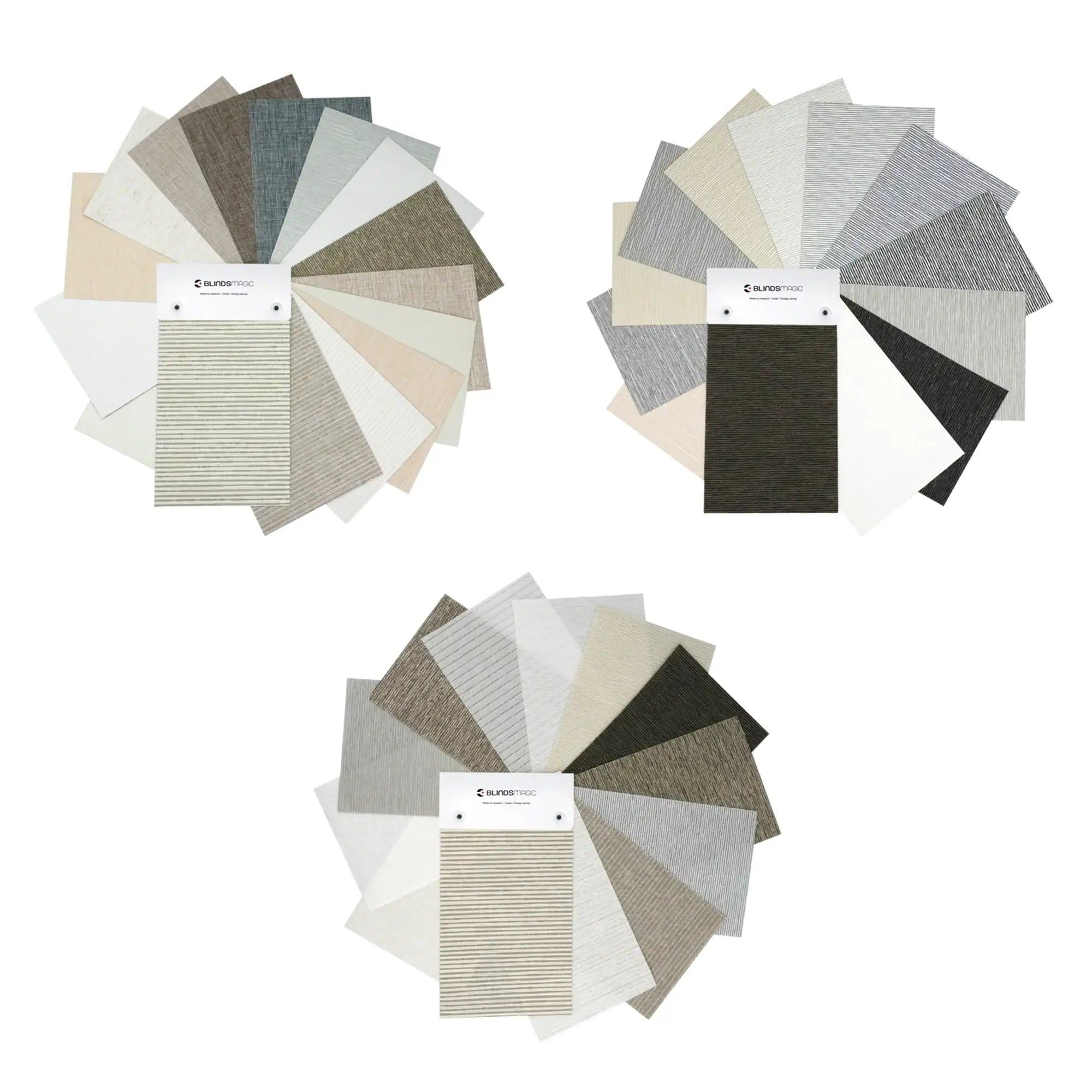 BlindsMagic Roller Shades Blackout & Light Filtering Fabric Samples – Multiple Colors Custom Size Swatches