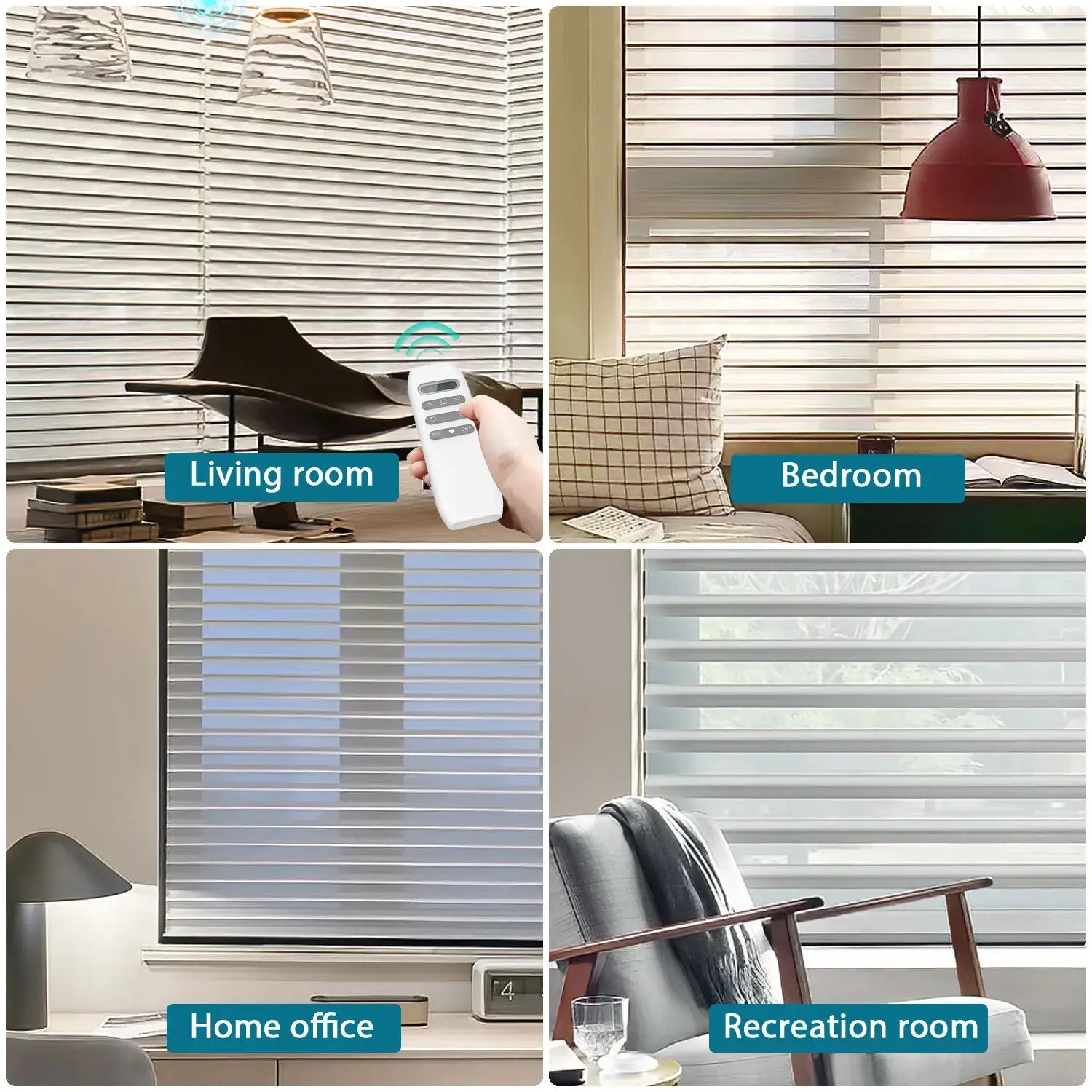 BlindsMagic motorized sheer shades living room bedroom home office recreation room