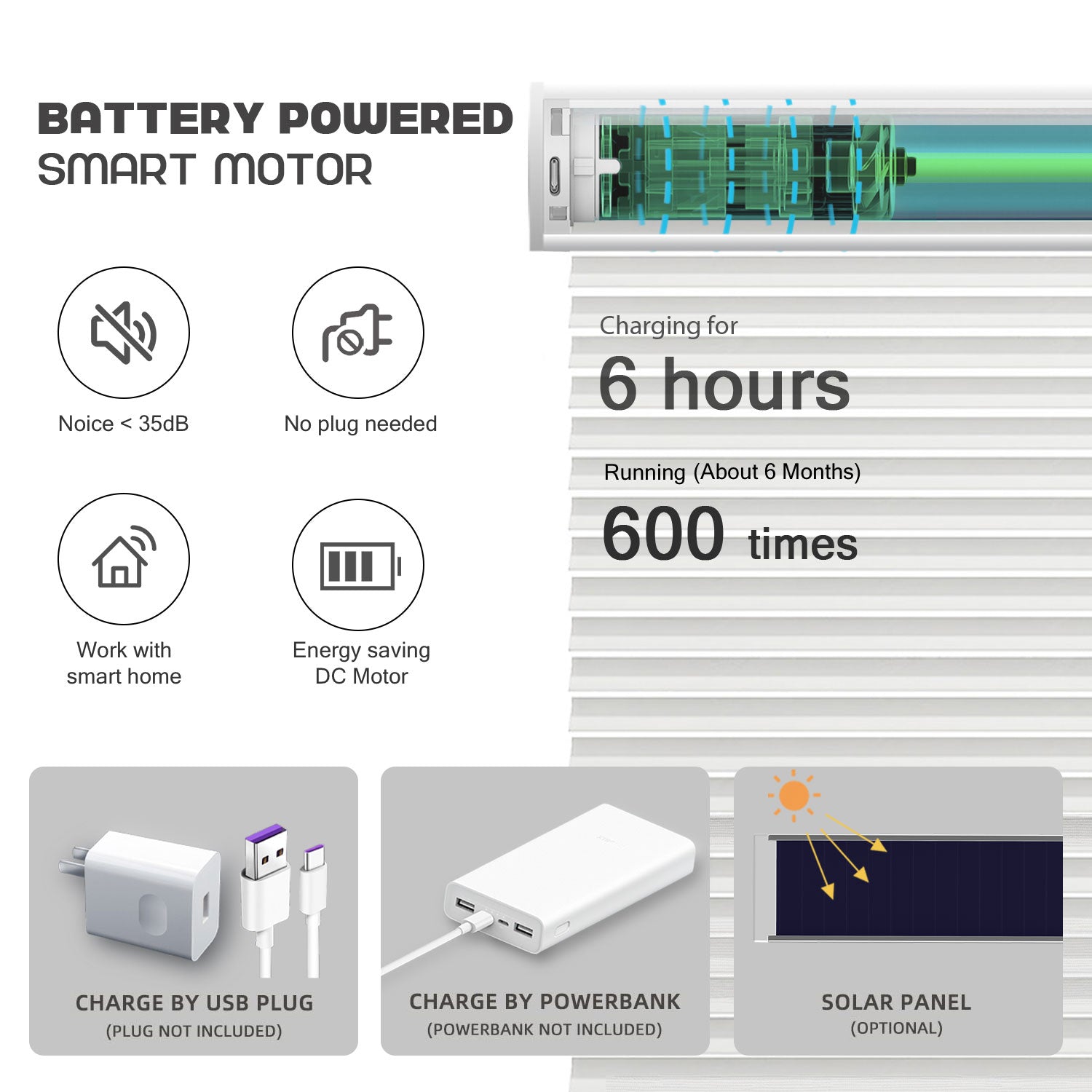Battery powered smart motor