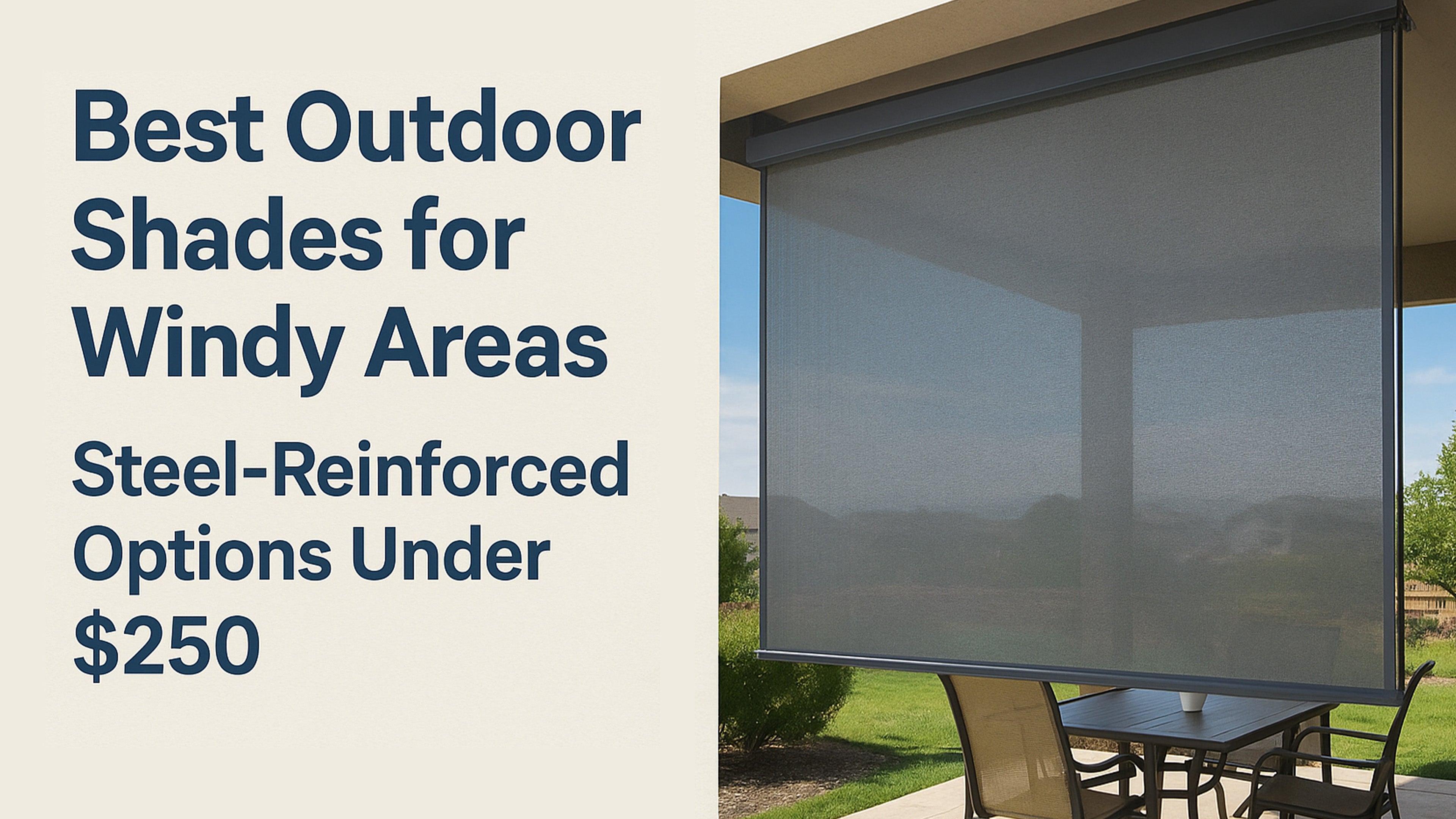Best Outdoor Shades for Windy Areas Steel-Reinforced Options Under $250